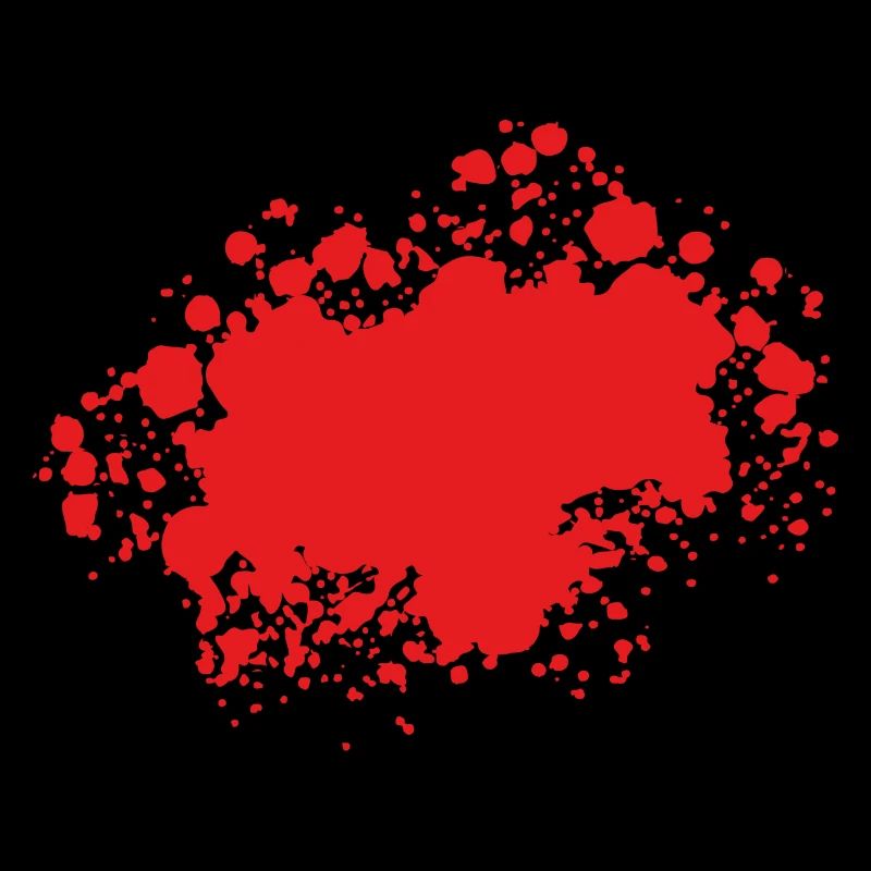 Blob of paint splatter painter gift red