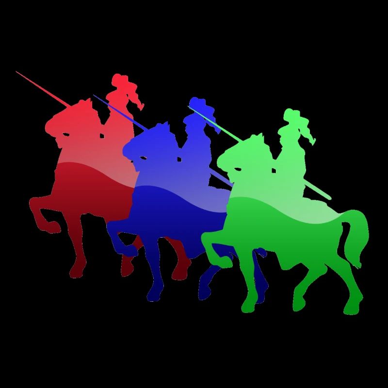Chevaliers médiévaux de couleur