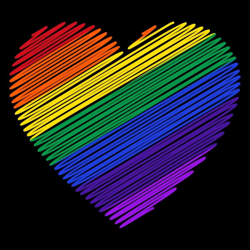 Coeur arc en ciel