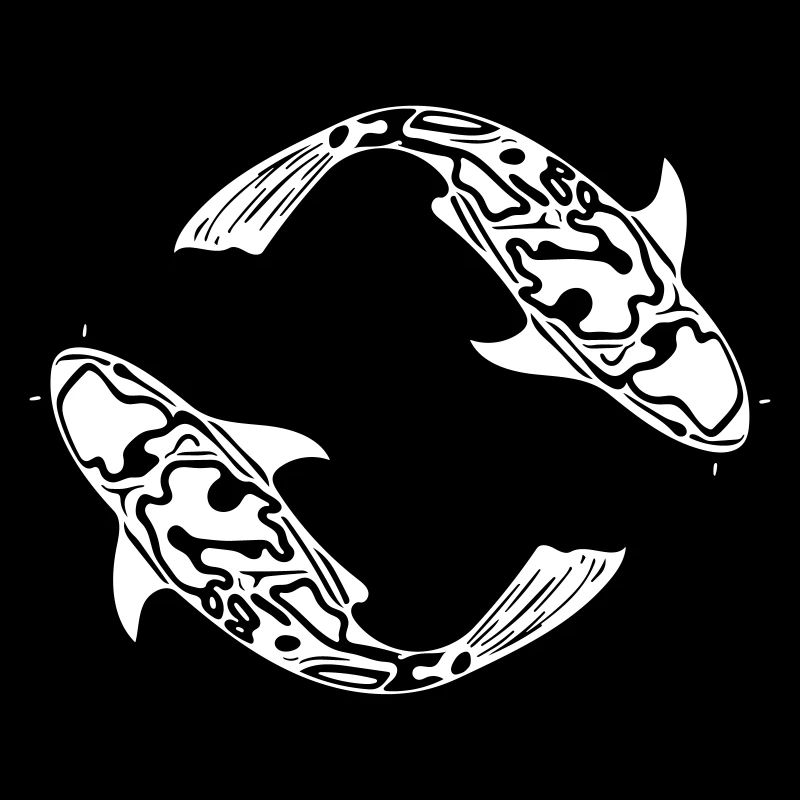 Deux poissons de carpe Koi Vector