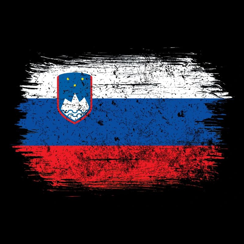 Slowenien-Flaggen-Pinselkunst