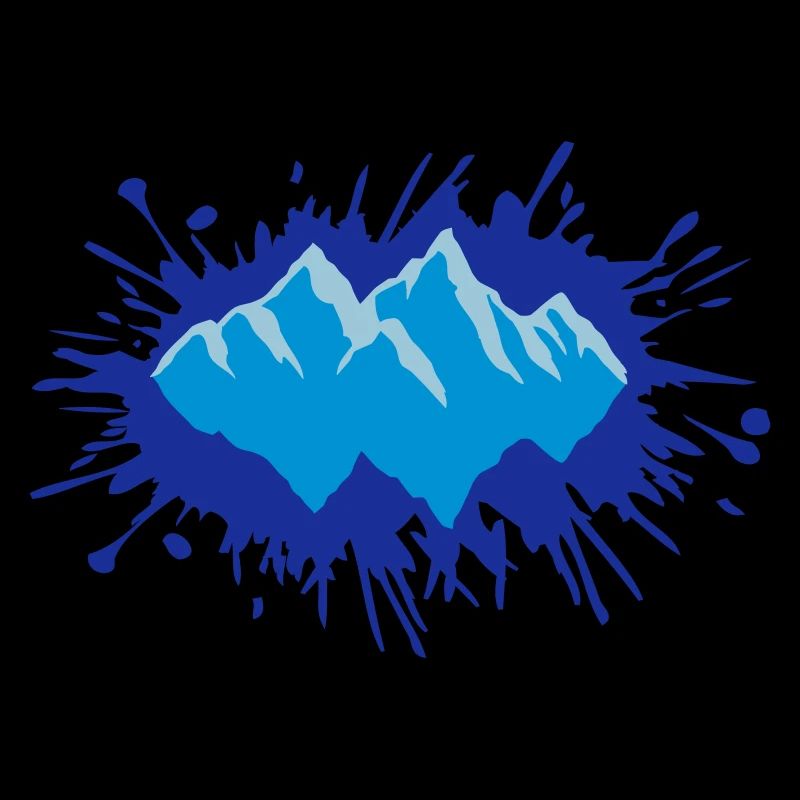 Déposer les éclaboussures de peinture du paysage des montagnes