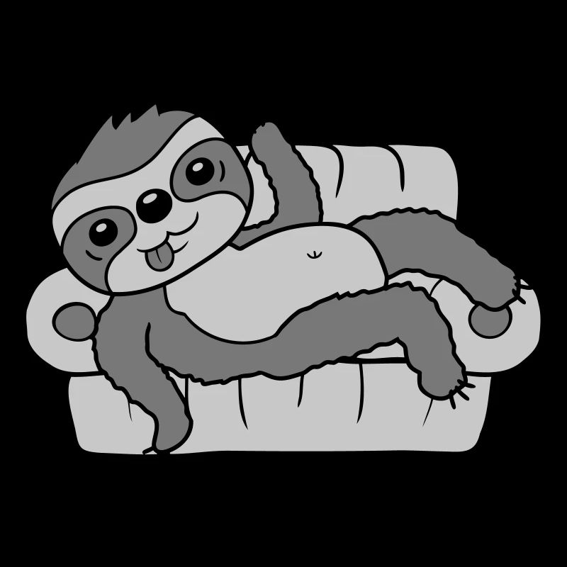 Sofa Faultier chillt Zuhause
