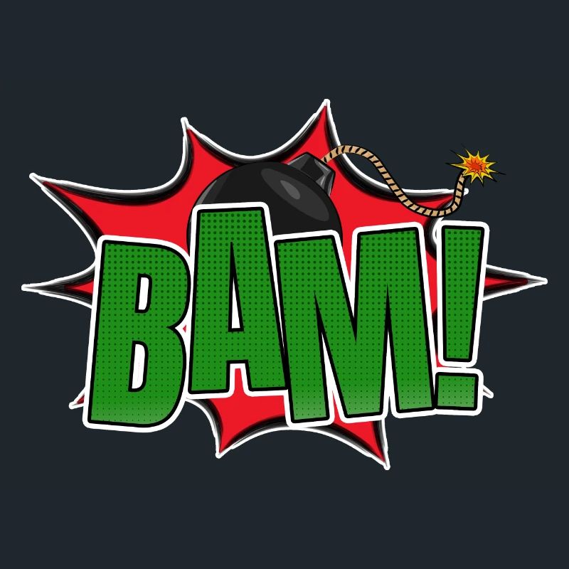 Bam! Comic Stil Graffiti Schriftzug