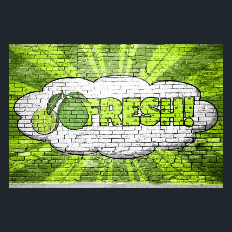 Frischer Comic-Stil Bubble Graffiti Schriftzug
