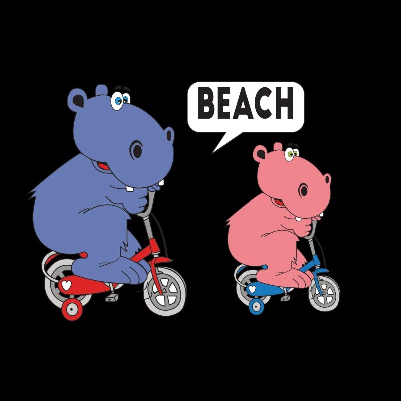 Lalli et Loops se rendent ensemble à la plage à vélo