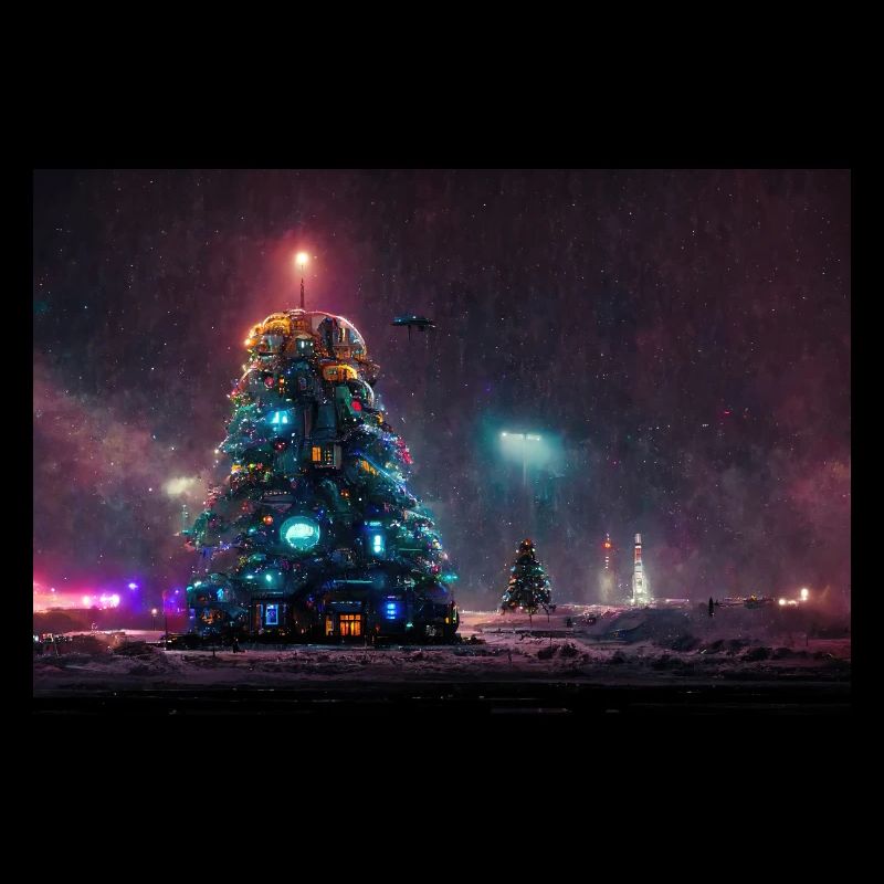 Futuristischer Weihnachtsbaum