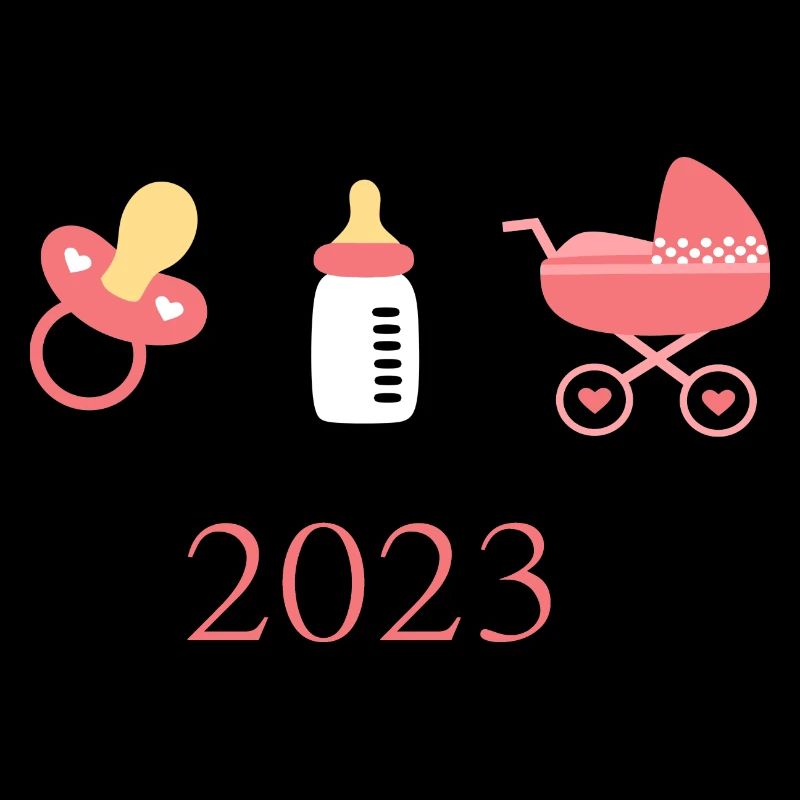 Baby 2023 Geburt Mädchen Vorlage personalisierbar