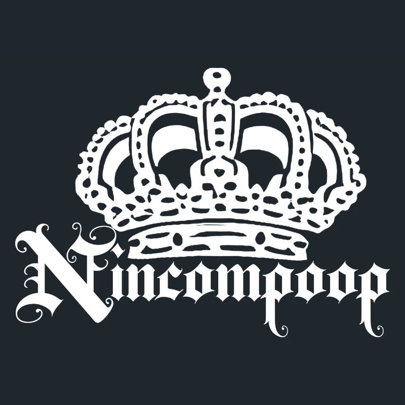 Nincompoop avec une couronne - blanc
