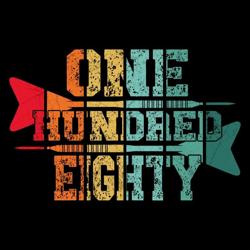 Funny Dart Darts Shirt - ONE HUNDRED EIGHTY Ret