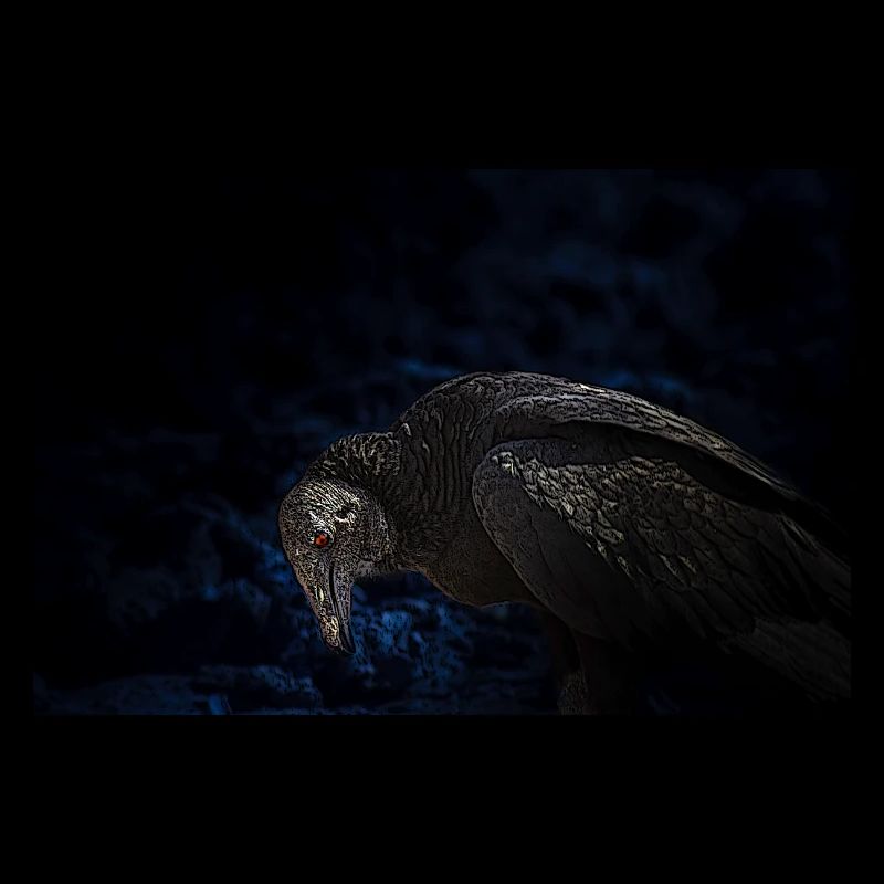 le terrible vautour à l'oeil rouge