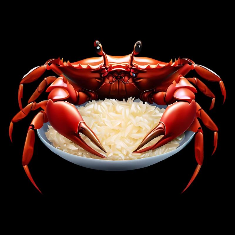 Crabe rouge avec riz