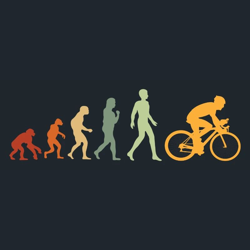 Evolution Cyclist Gift for Cyclist Bicycle MTB