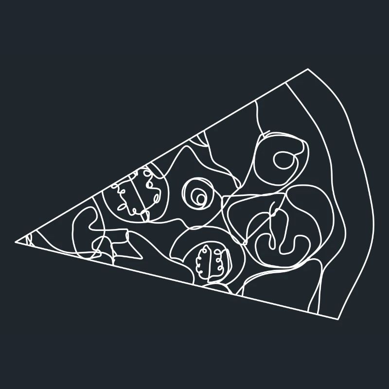 Dessin au trait à points de pizza