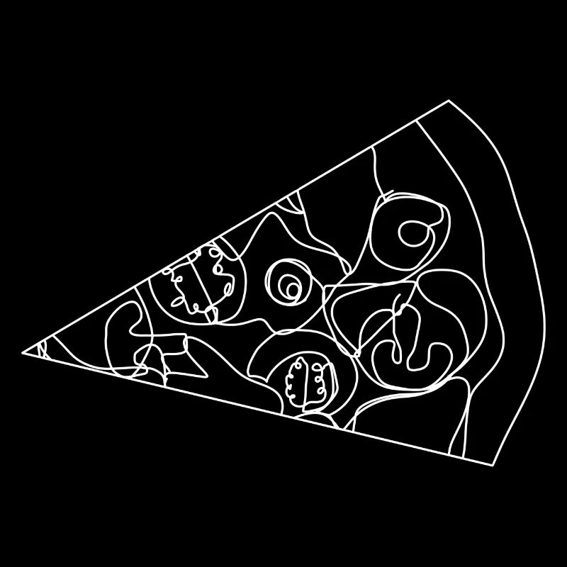 Pizza dot line drawing