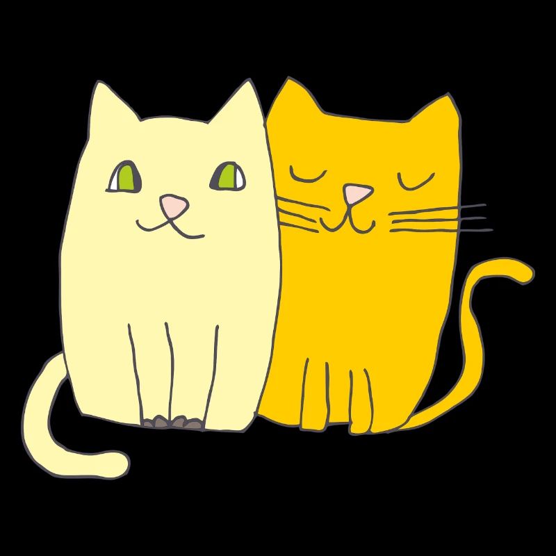 Les chats adorent le jaune orange