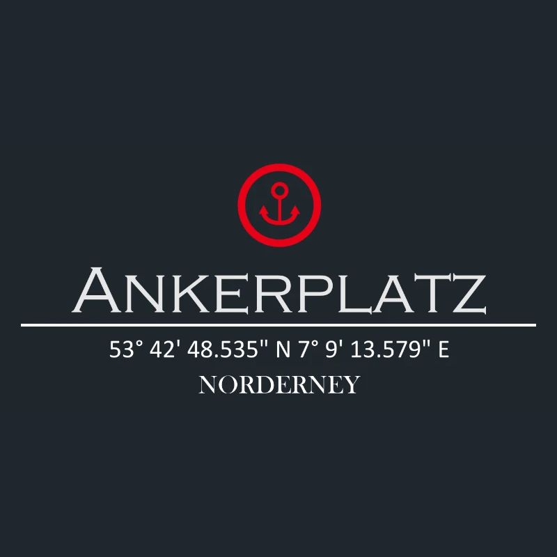 Ankerplatz Norderney roter Anker