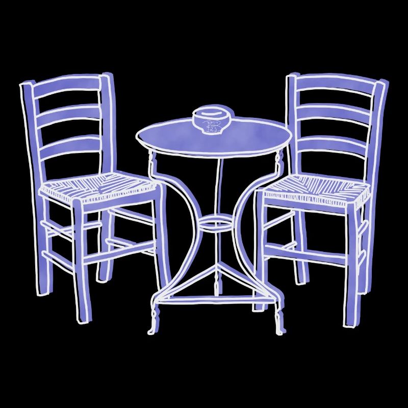 « Taverne », Boho Line Art Design, série « Grèce »