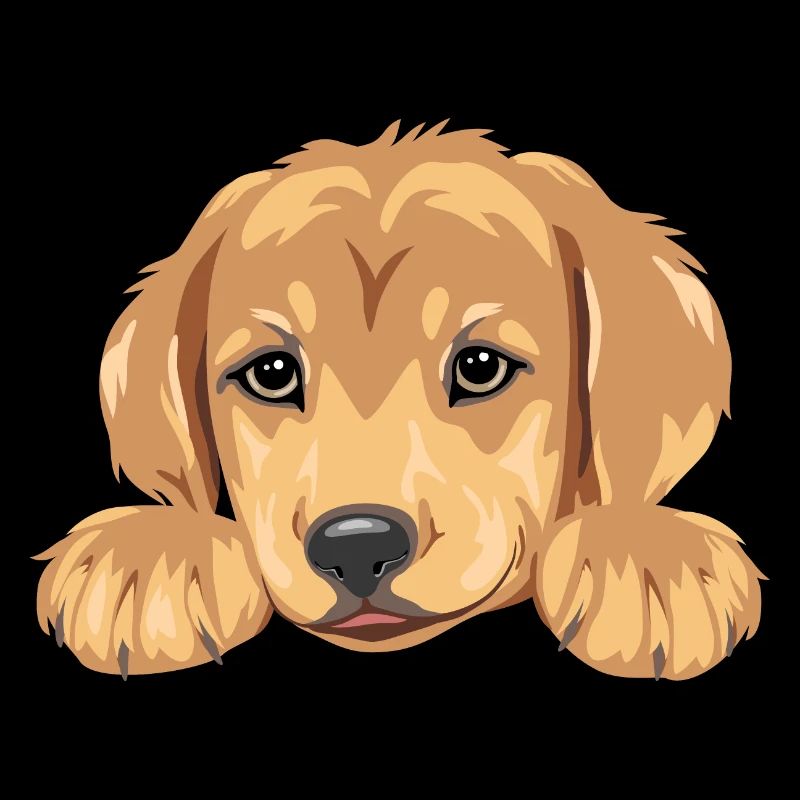 Mignon tête de chiot golden retriever