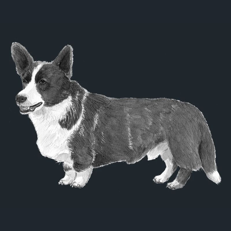 Walisische Corgi-Strickjacke