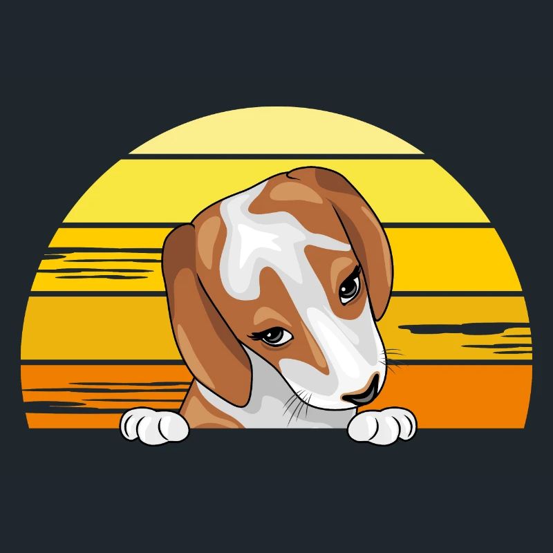 Peeking Beagle chiot