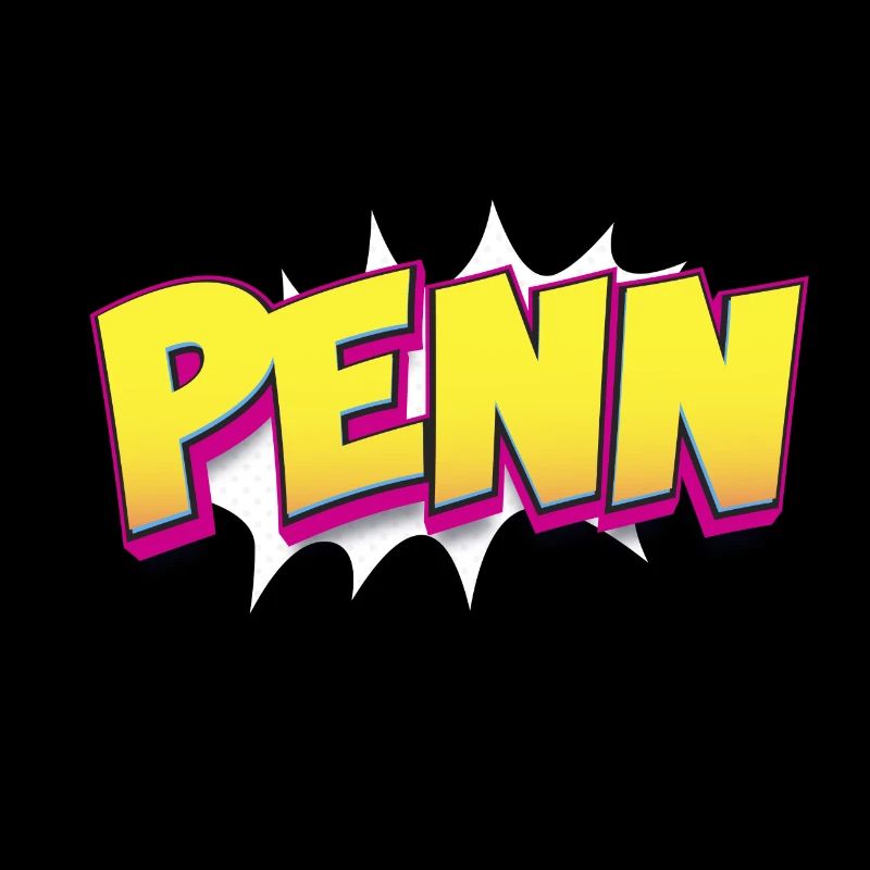 Penn Benutzerdefinierter Name Comic-Buch-Stil Pop-Art, Penn