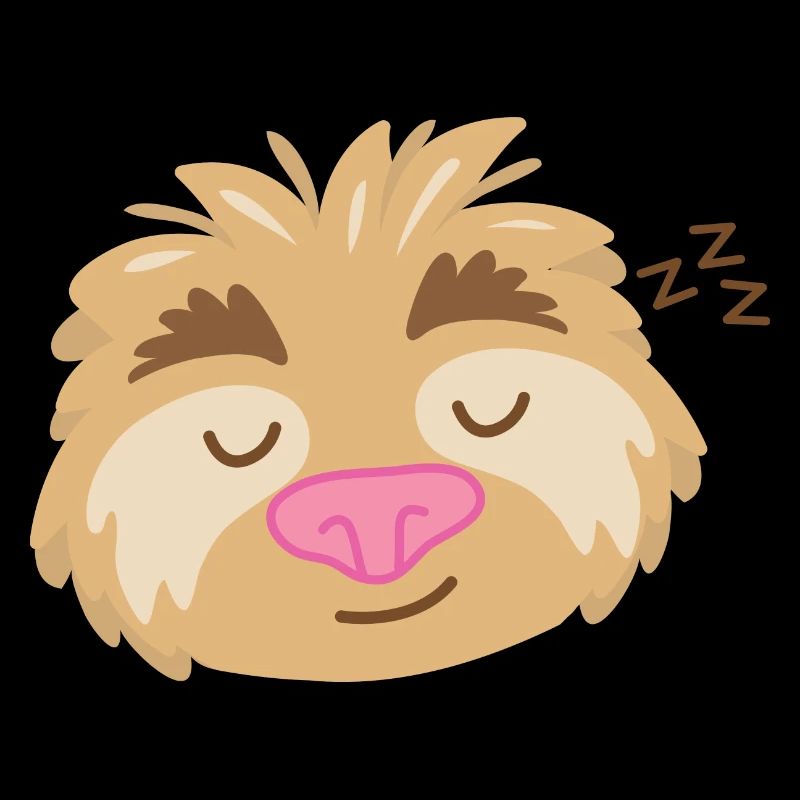 Visage de paresseux endormi super mignon