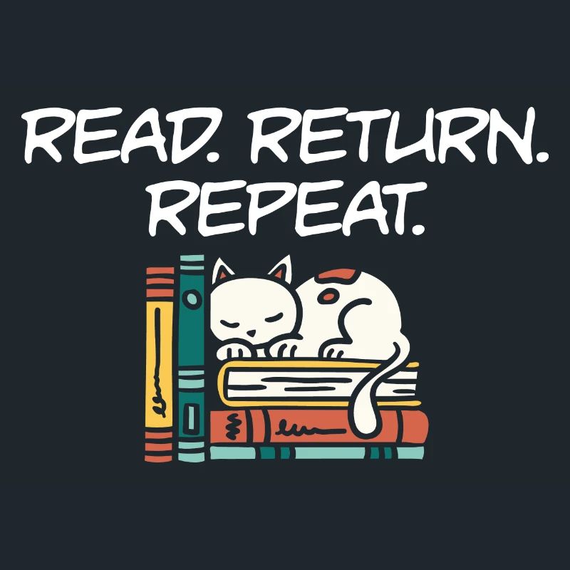 Library Worker Librarian Read Return Repeat Book