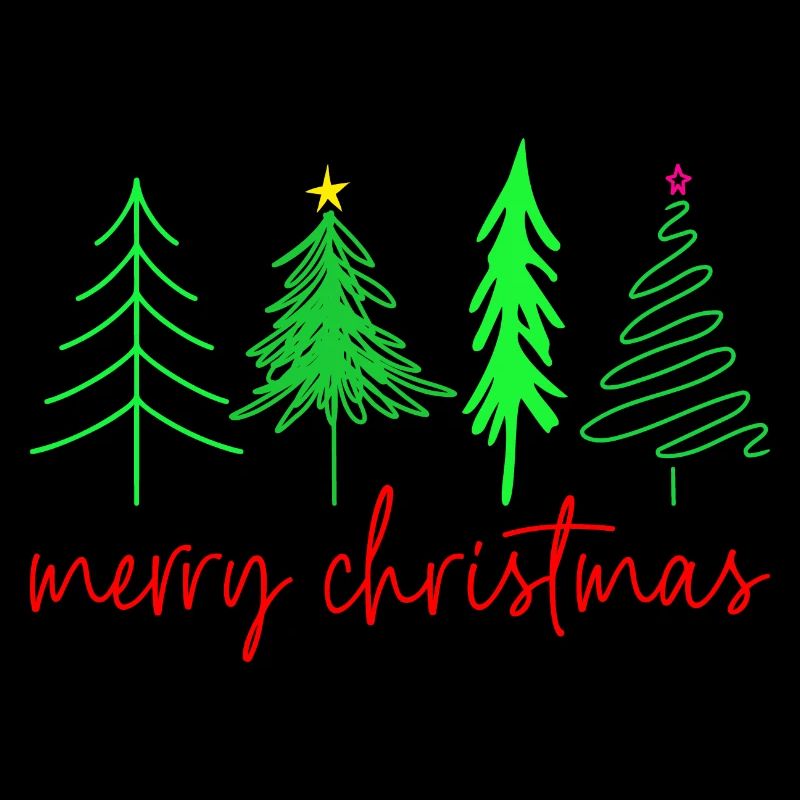 Joyeux Noël - 4 sapins de Noël symboliques