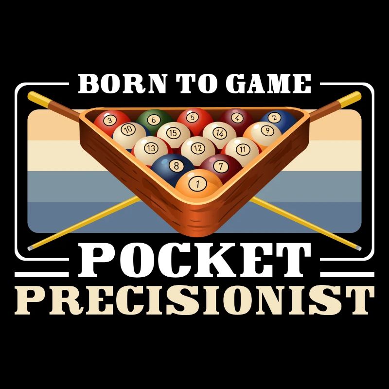 Pool Billardspieler Queue 8-Ball