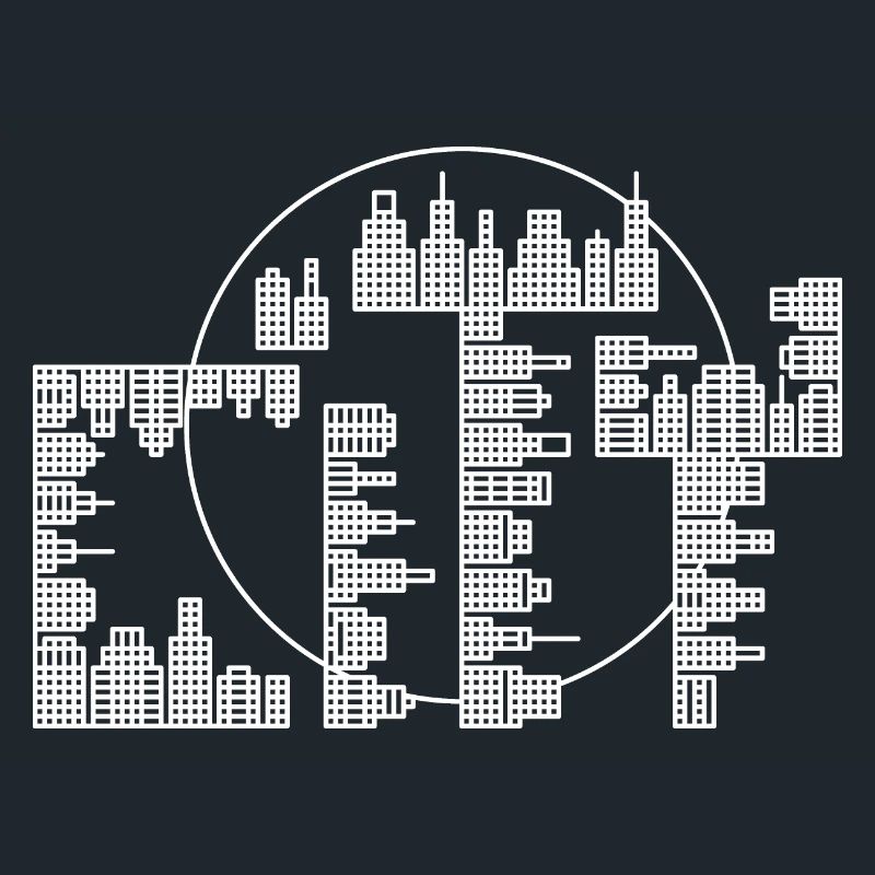 Skyline, City - version blanche