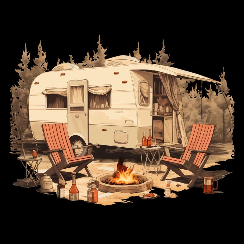 Camping Nature Vin Feu de camp - The Alps Designer