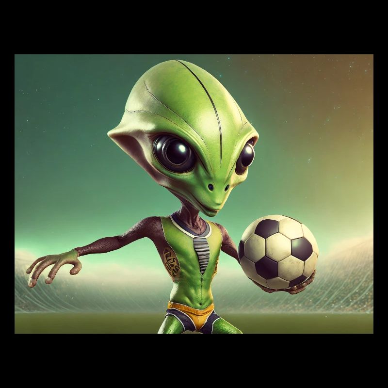 mignon petit vert rétro vintage alien tous les jours