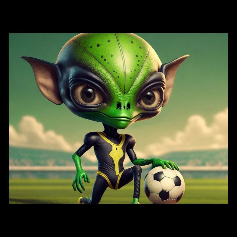 mignon petit vert rétro vintage alien tous les jours