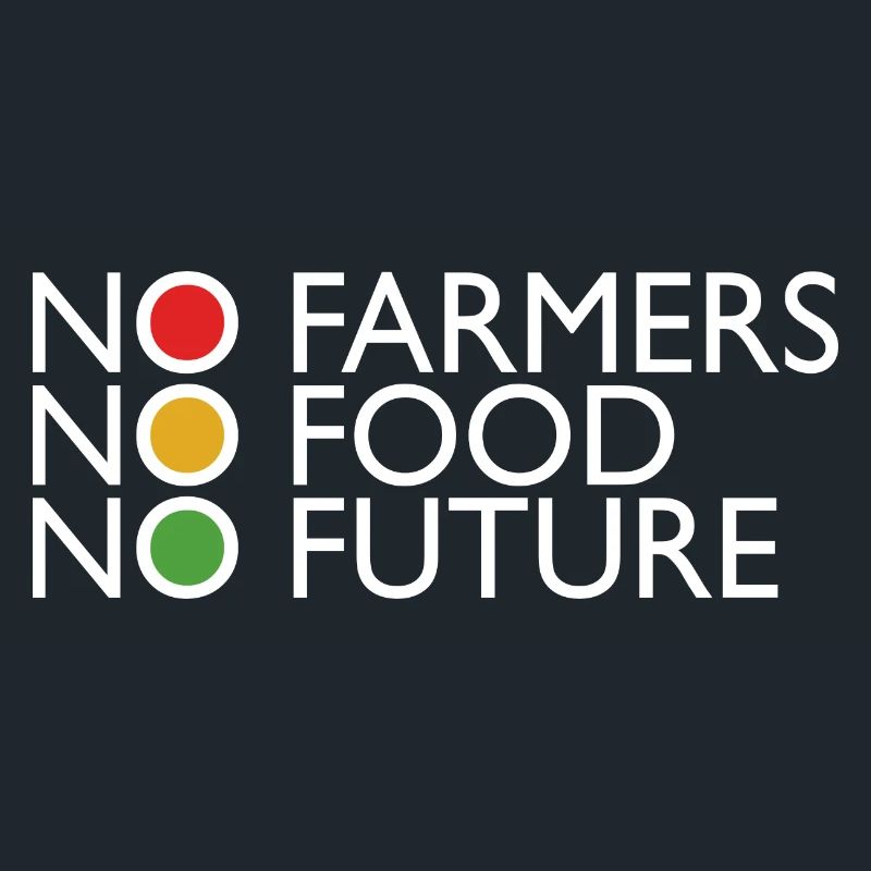 Les agriculteurs protestent Pas d’agriculteurs, pas de nourriture, pas de feu de circulation à venir