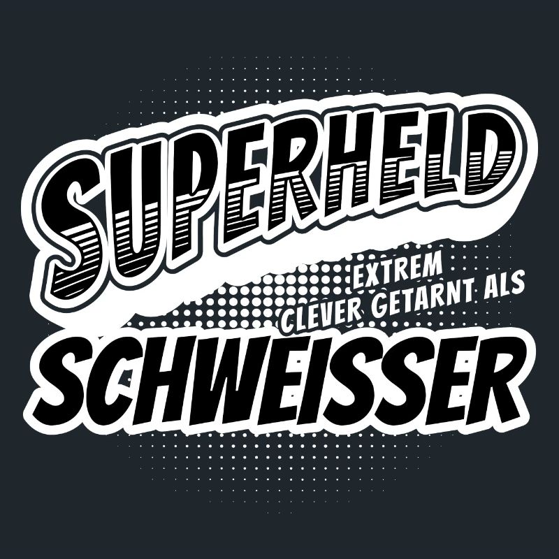 Superheld, clever getarnt als Schweisser