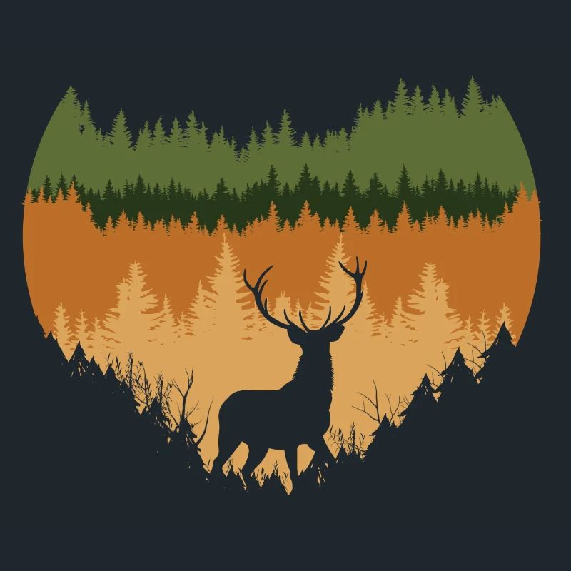 Forêt profonde et chevreuils