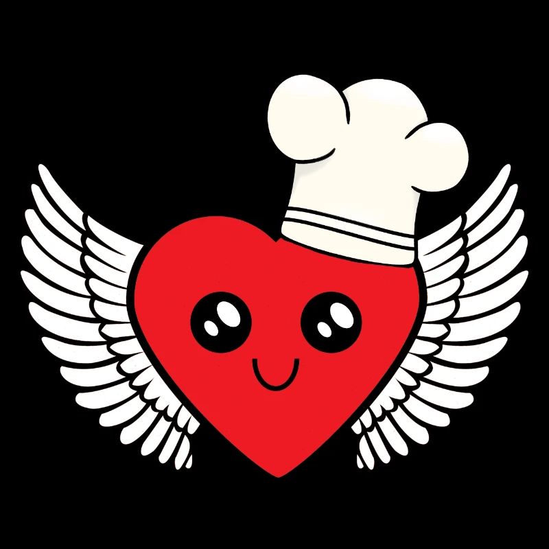 Chef coeur cuisine céleste hôte cuisinier