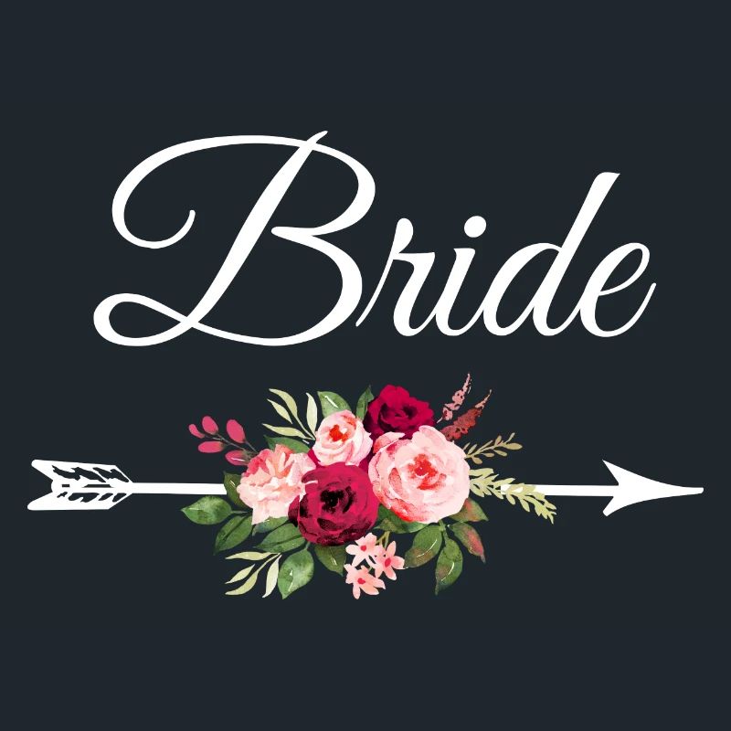 Bride bouquet de fleurs flèche