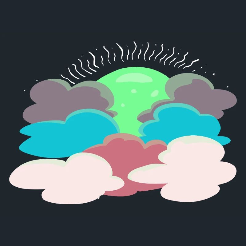 Sun behind the clouds