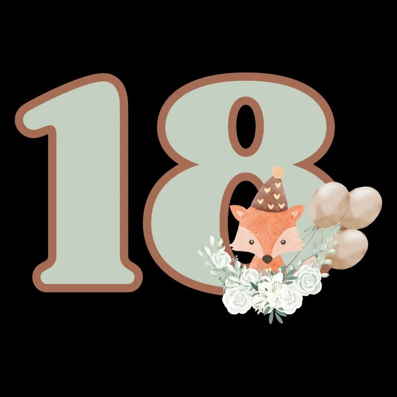 18th Birthday Fox Flowers