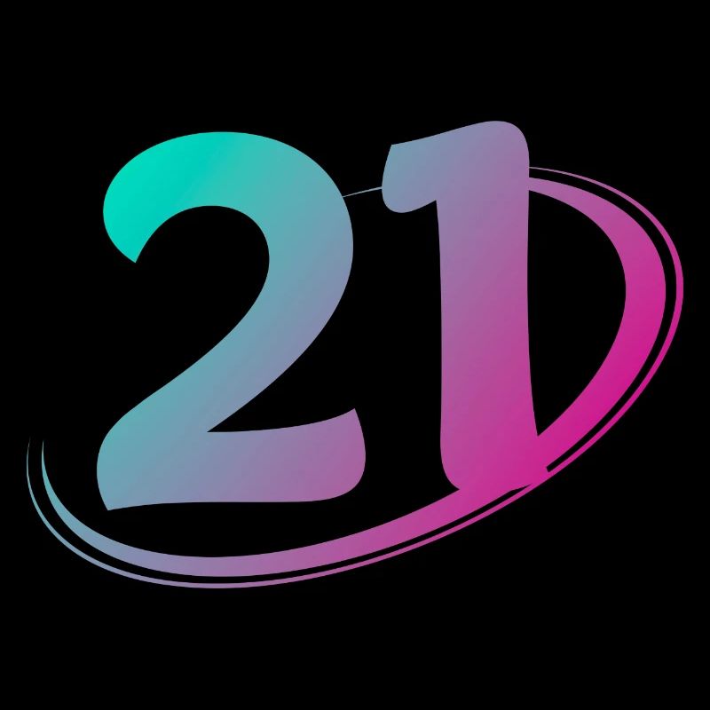 Numéro 21 multicolore