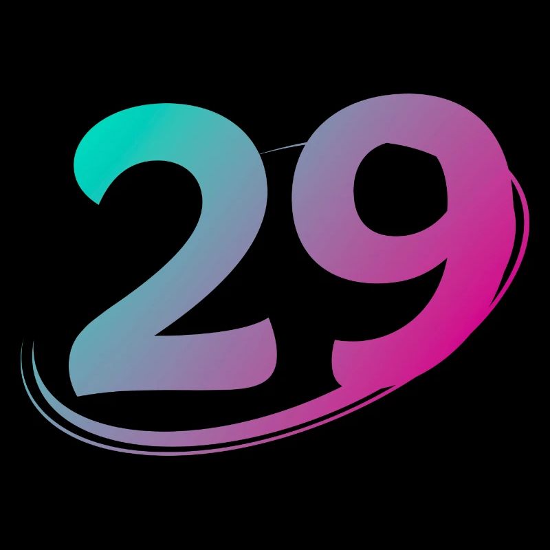 Numéro 29 multicolore