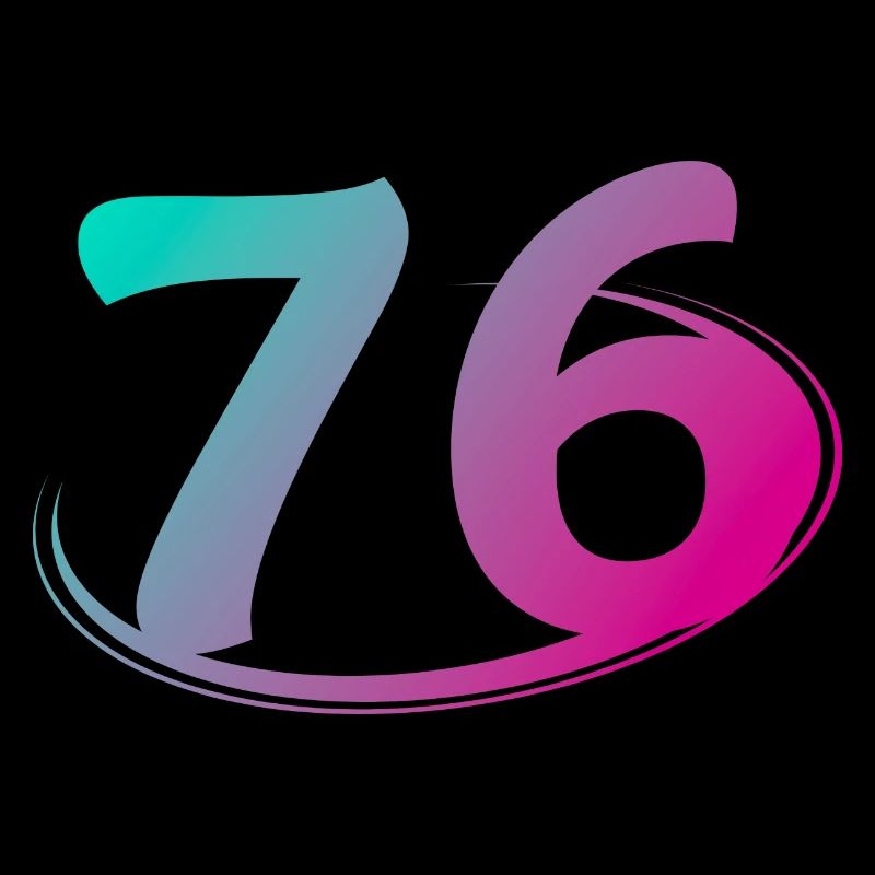 Numéro 76 multicolore