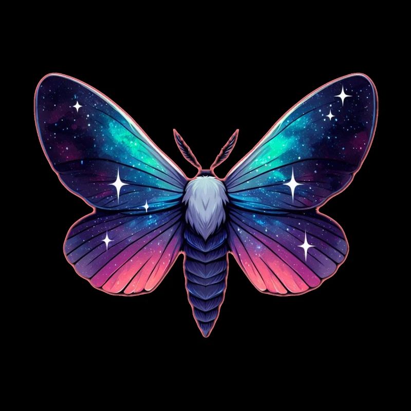 Galaxy Moth - Cosmic Space Themed Fantasy