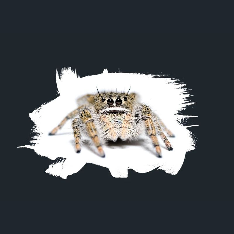 Phidippus texanus jumping spider, spring spinne.