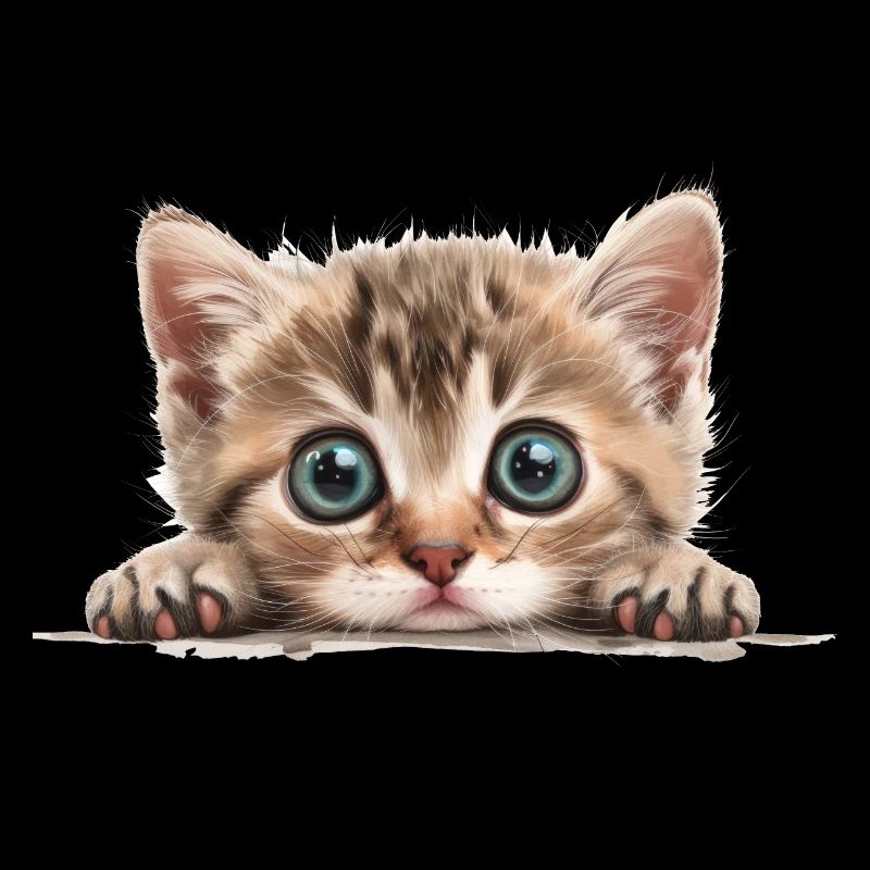 Peekaboo Kätzchen süßes Kätzchen große Augen