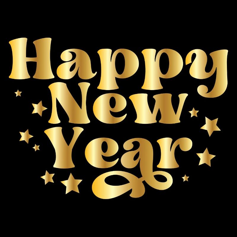 Happy New Year – Silvester Design mit Sternen