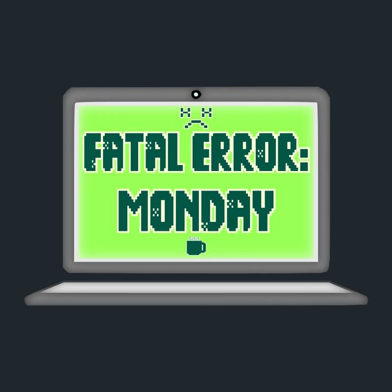 Fatal Error I Hate Mondays Geek Tech Sarkastisch