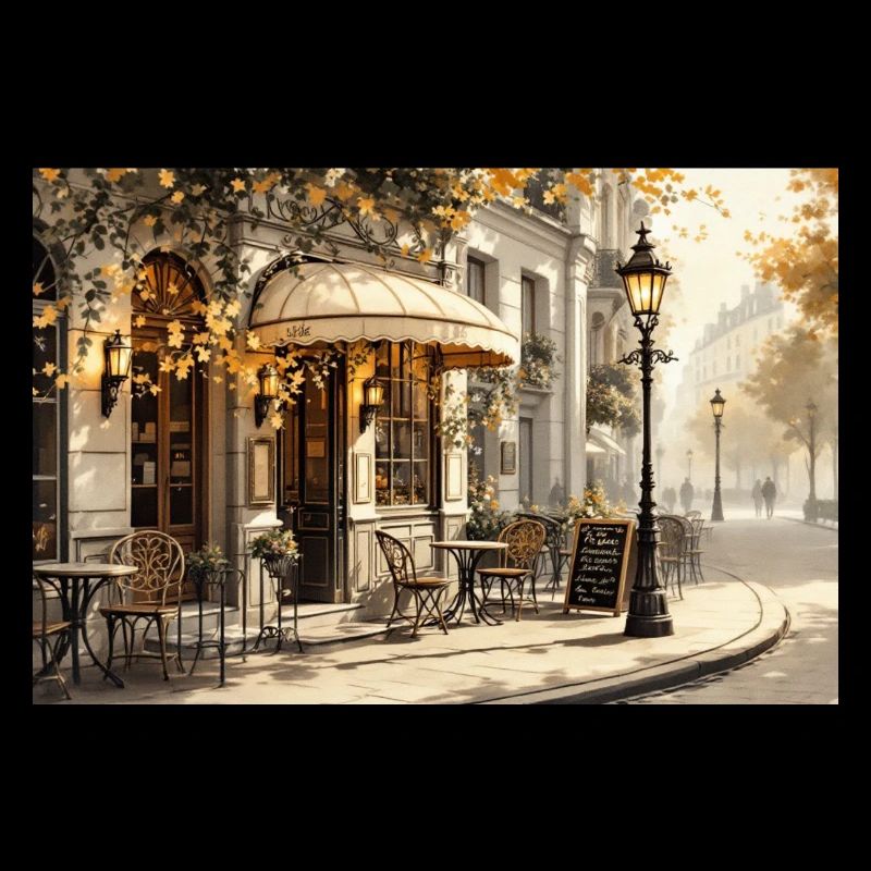Pariser Café – Herbstliche Eleganz